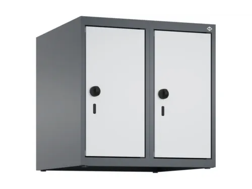 opzetkast,v. locker,2vak.,vak B 250mm,HxBxD 500x500x500mm,vleugeldeur