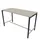 statafel,HxBxD 1070x1800x800mm,hoekig,met 4-voeten donkergrijs