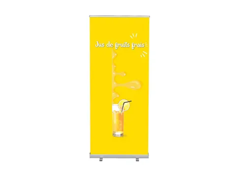 Roll-Banner Budget 85x200 complete set met print "Jus de Fruits"