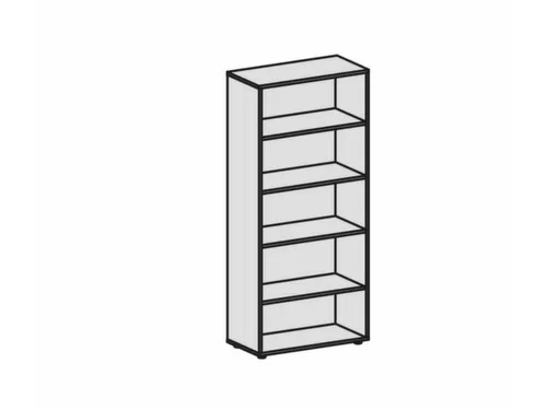 kantoorstelling,HxBxD 1810x800x400mm,4xhouten vloer,5ordnerhoogtes