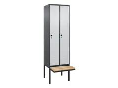 locker voor scheiding van kleding,HxBxD 2120x600x815mm,2vak
