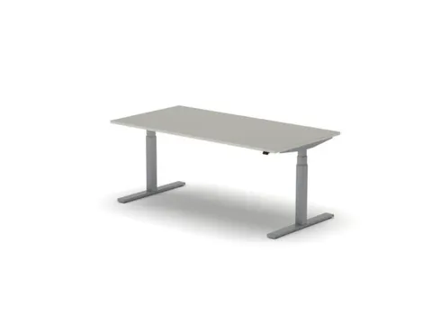 Elektrisch ihv bureau,HxBxD 650-1310x1800x900mm,blad lichtgrijs