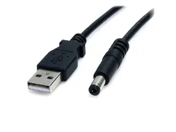 91cm USB naar 5,5 mm voedingskabel type M connector