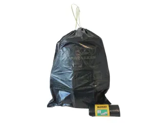 Vuilniszak Komo 60 Liter Met Trekband 15 Per Rol Grijs - 2