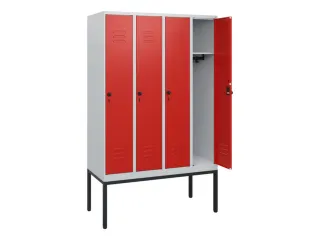 locker,HxBxD 1950x1200x500mm,4vak,vak B 300mm,draaigrendel - 2