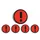 Impressiemagneet Attention 35mm Rood
