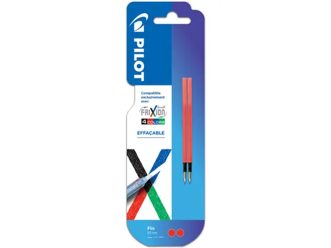 Pilot FriXion Ball 4 Colors Navullingen Rood Blister 2 Stuks
