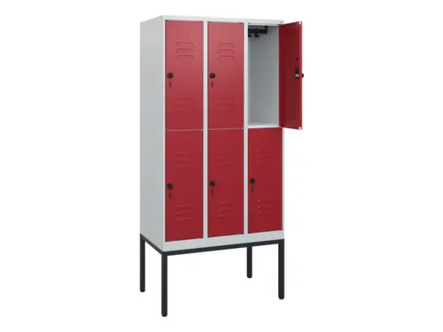 dubbeldekse locker,HxBxD 1950x900x500mm,3x2vak.,vak B 300mm