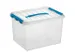 Q-line opbergbox 22L transparant blauw - 40x30x26cm