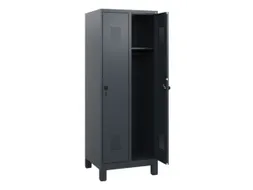 schoollocker,HxBxD 1630x600x500mm,2vak,vak B 300mm,draaigrendel,voeten