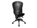 chaise de bureau pivotante,Mécan. synchrone,assise tissu noir