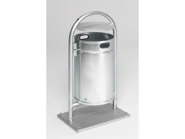 Afvalbak 60 Liter Met Dak Bodemplaat Verzinkt