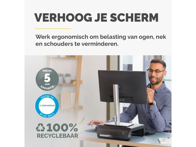 Support écran Fellowes Breyta noir