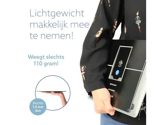 Laptopstandaard R-Go Riser Attachable voor laptops 10-22 inch Zwart