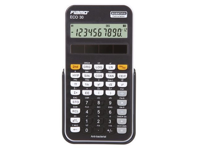 Calculator Fiamo ECO 30 BK zwart-wit | RekenmachinesWinkel.be