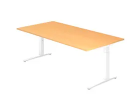 In hoogte verstelbaar bureau,HxBxD 680-850x2000x1000mm,blad beuken