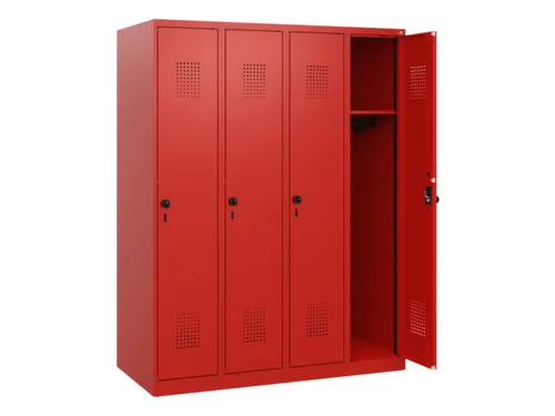 schoollocker,HxBxD 1530x1200x500mm,4vak,vak B 300mm,draaigrendel