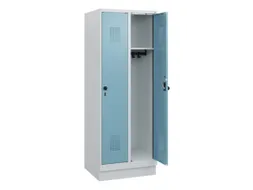 schoollocker,HxBxD 1630x600x500mm,2vak,vak B 300mm,draaigrendel,sokkel