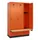 locker met bank,HxBxD 1950x1200x815mm,3vak,vak B 400mm,draaigrendel
