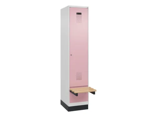 locker met bank,HxBxD 1950x400x815mm,1vak,vak B 400mm,cilinderslot