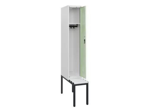 locker met bank,HxBxD 1950x300x815mm,1vak,vak B 300mm,cilinderslot