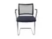 Chaise visiteur Accoudoirs Assise bleu foncé Dos maille noir