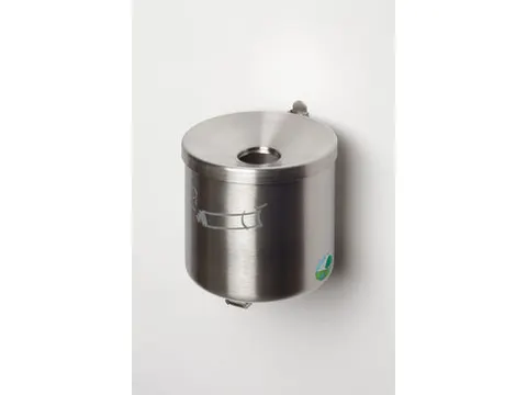 wandasbak,HxØ 100x90mm,romp staal,romp zilverkleurig