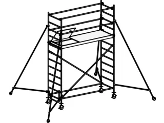 rolsteiger,reik H 4,4m,steiger H 3,64m,1platform(s),1luik - 2
