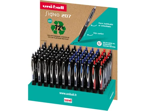 roller Signo RT207, pointe moyenne, présentoir de 72 pièces