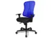 Siège Bureau Pivotant Assise Noir Dossier Maille Bleu