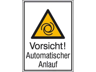 waarschuwings-combibord,v. binnen/buiten,Pas op! Automatische aanloop - 1