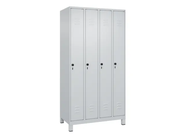 locker,HxBxD 1950x1000x500mm,4vak,vak B 250mm,draaigrendel,voeten