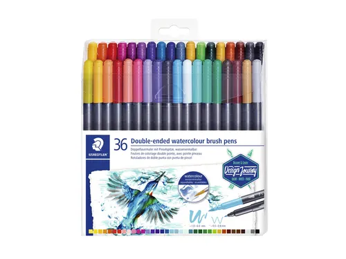 Brushpen Staedtler 3001 Marsgraphic duo 0.5-6mm blister à 36st ass