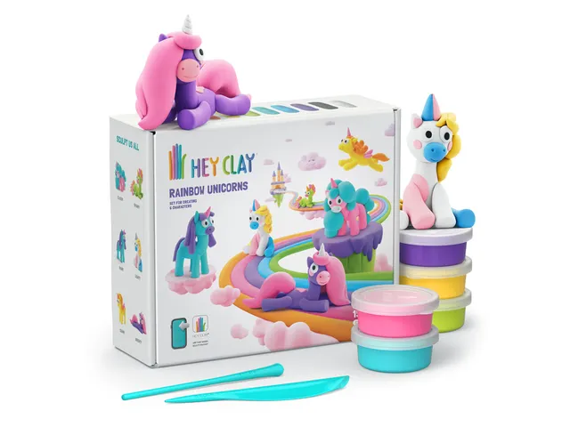 Pâte à modeler Hey Clay Licorne set 15 pièces