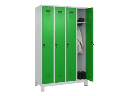 locker,HxBxD 1950x1200x500mm,4vak,vak B 300mm,draaigrendel,voeten