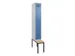 locker met bank,voor scheiding van kleding,HxBxD 2120x300x815mm,1vak
