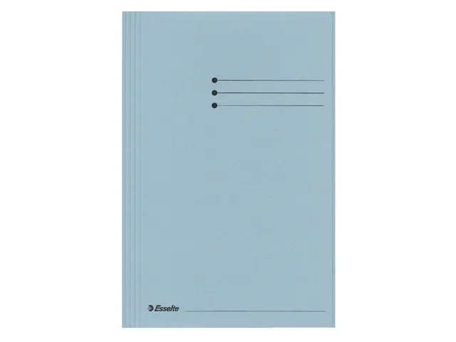 Dossiermap Esselte folio 3 kleppen manilla 275gr blauw