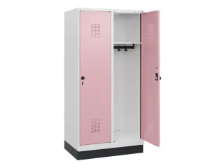 schoollocker,HxBxD 1630x800x500mm,2vak,vak B 400mm,draaigrendel,sokkel - 1