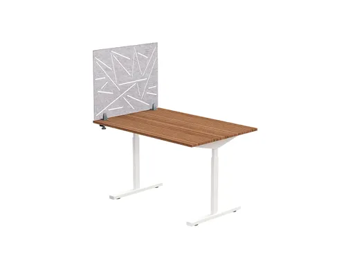 Akoestisch Bureaupaneel met patroon uitsnede 60x75cm Lichtgrijs