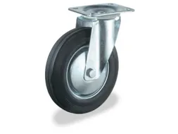 zwenkwiel,draagverm. 135kg,massief rubber-banden,ØxB 160x40mm,rollage
