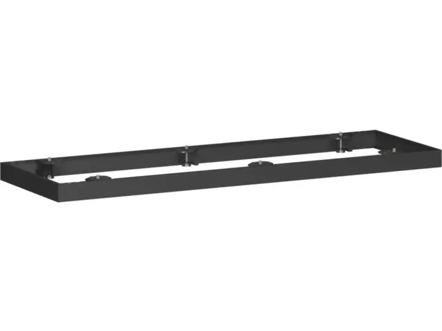 sokkel,v. roldeurkast,HxB 50x1200mm,metaal,zwart