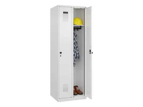locker,HxBxD 1850x600x500mm,2vak,vak B 300mm,draaigrendel