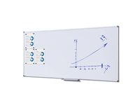 Whiteboard 90x180cm Economy Magneethoudend Staal