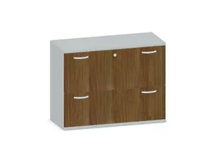 hangmappenkast 770x1000x430mm 2hangmappenframes Onyx+ noten - 1