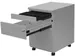 Caisson mobile, 3 tiroirs + tirette plumier, aluminium