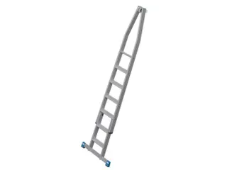ladderset,onder-/bovendeel,eenzijdig,7,treden,balk L 2,8m,aluminium - 1