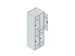 dubbeldekse locker,HxBxD 1850x600x500mm,2x2vak.,vak B 300mm