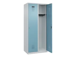 locker,HxBxD 1850x800x500mm,2vak,vak B 400mm,cil.-slot,staand op vloer - 2