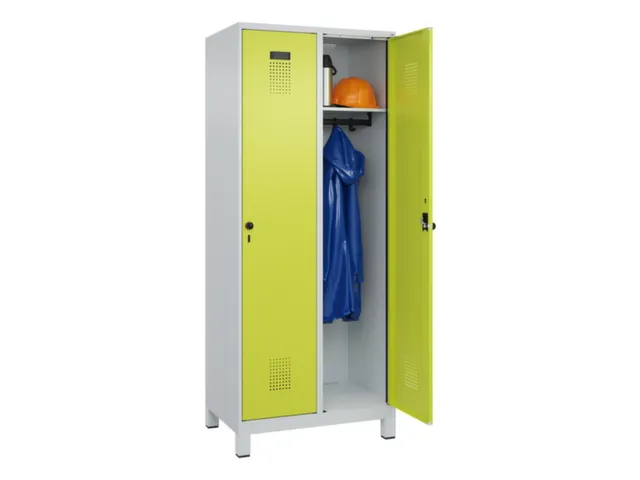 locker,HxBxD 1950x800x500mm,2vak,vak B 400mm,draaigrendel,voeten