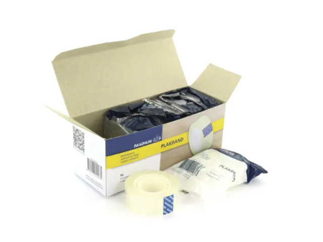 Plakband Raadhuis 12mmx33m transparant